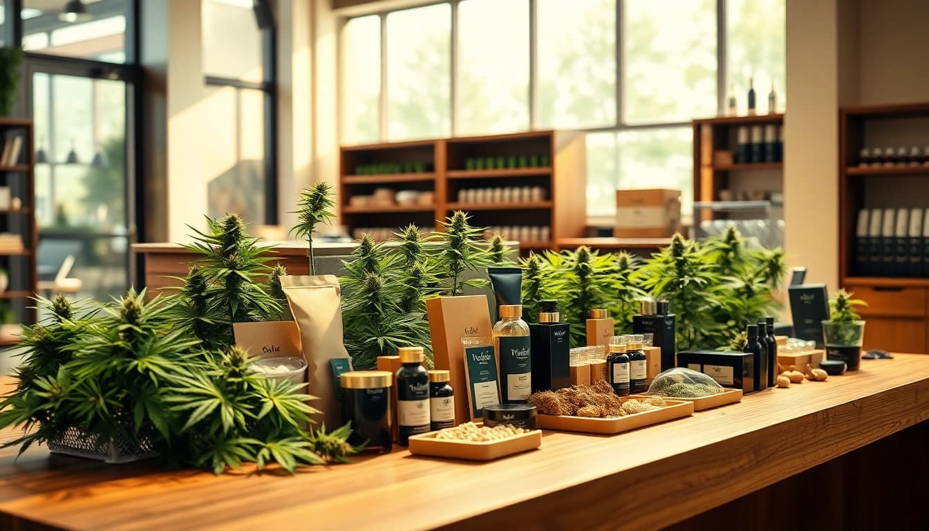 Showcase of cannabis products for sale, focused on quality within weed uk sale.