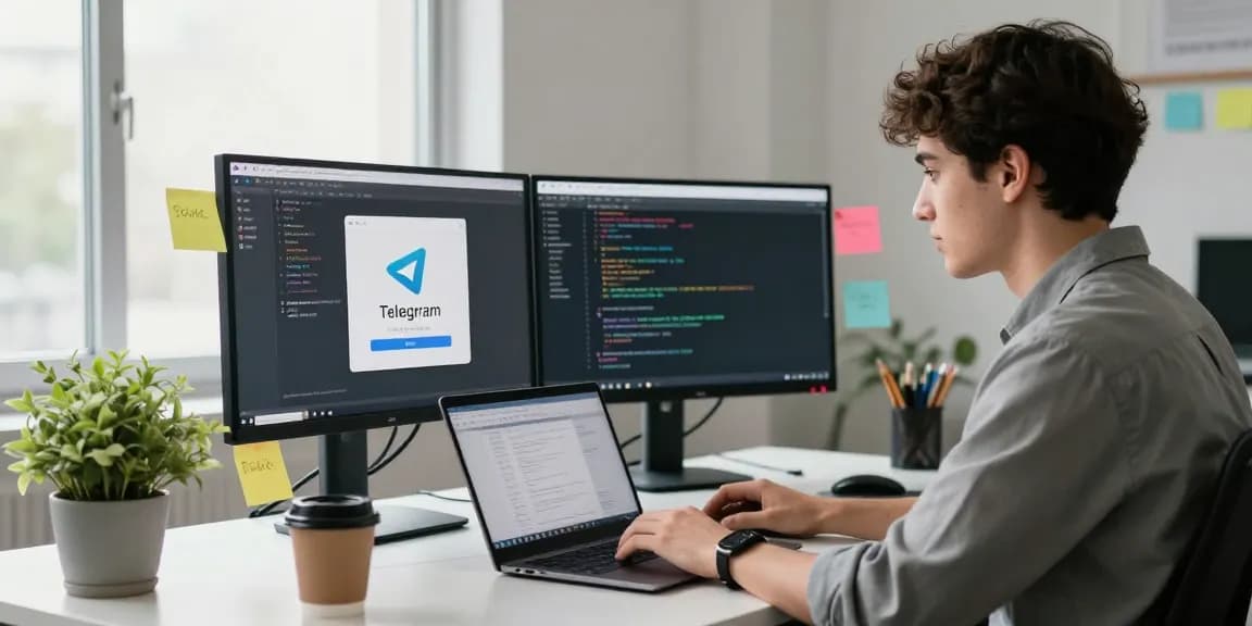 Explore the versatile features of Telegram Download in a modern workspace