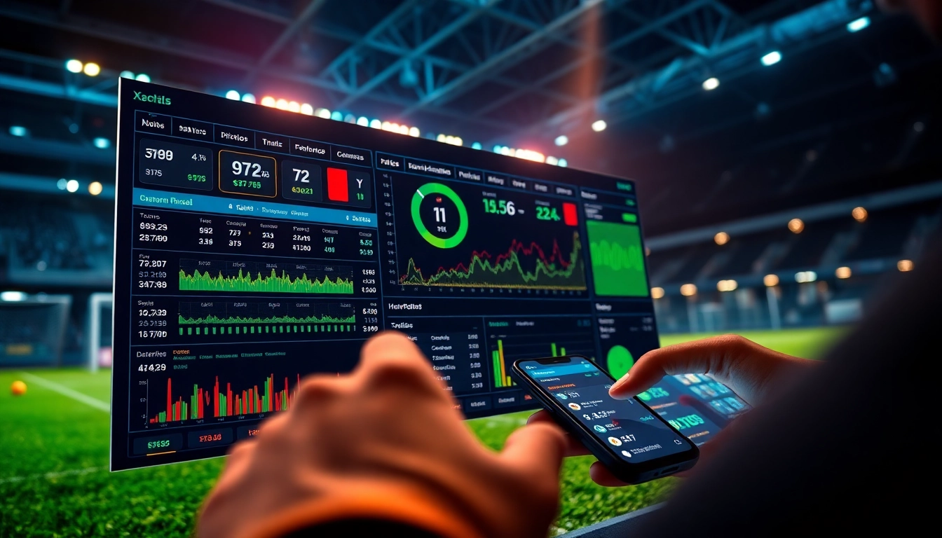 Screenshot of a professional sports betting dashboard displaying tỷ lệ kèo and live statistics