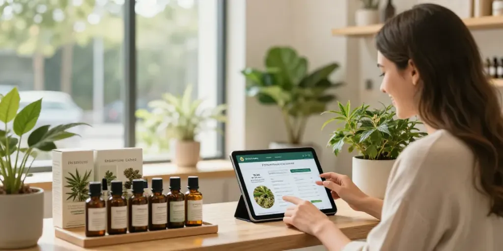 CBD Shop mit hochwertigen Produkten und einladendem Ambiente.