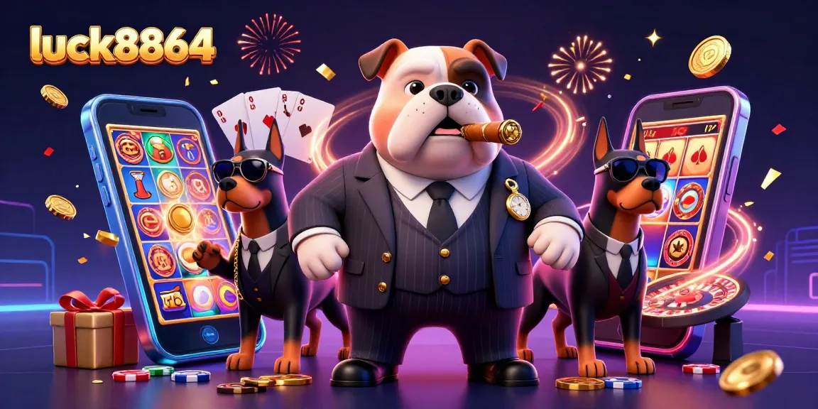 Experience excitement and winning potential with luck8864, featuring mafia boss and winning casino elements.