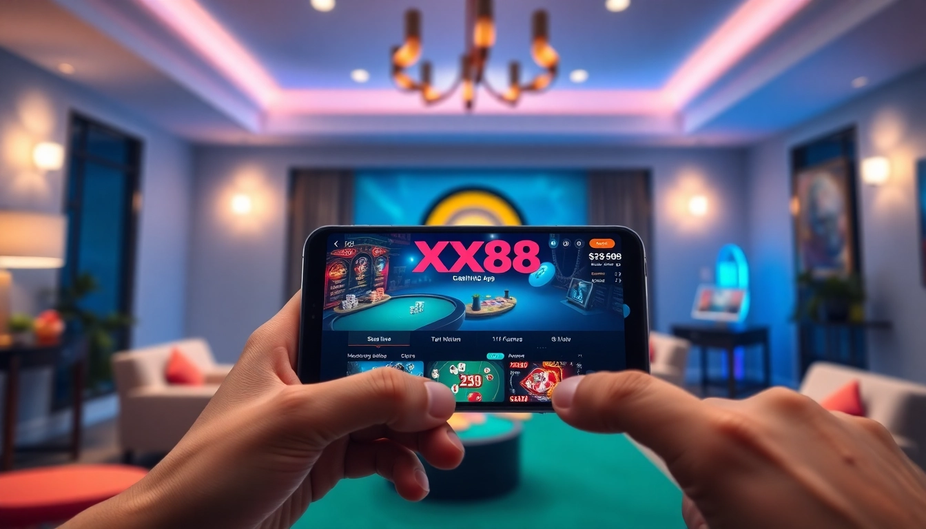 Experience the thrill of link vào XX88 with a modern betting interface showcasing exciting games and secure transactions.