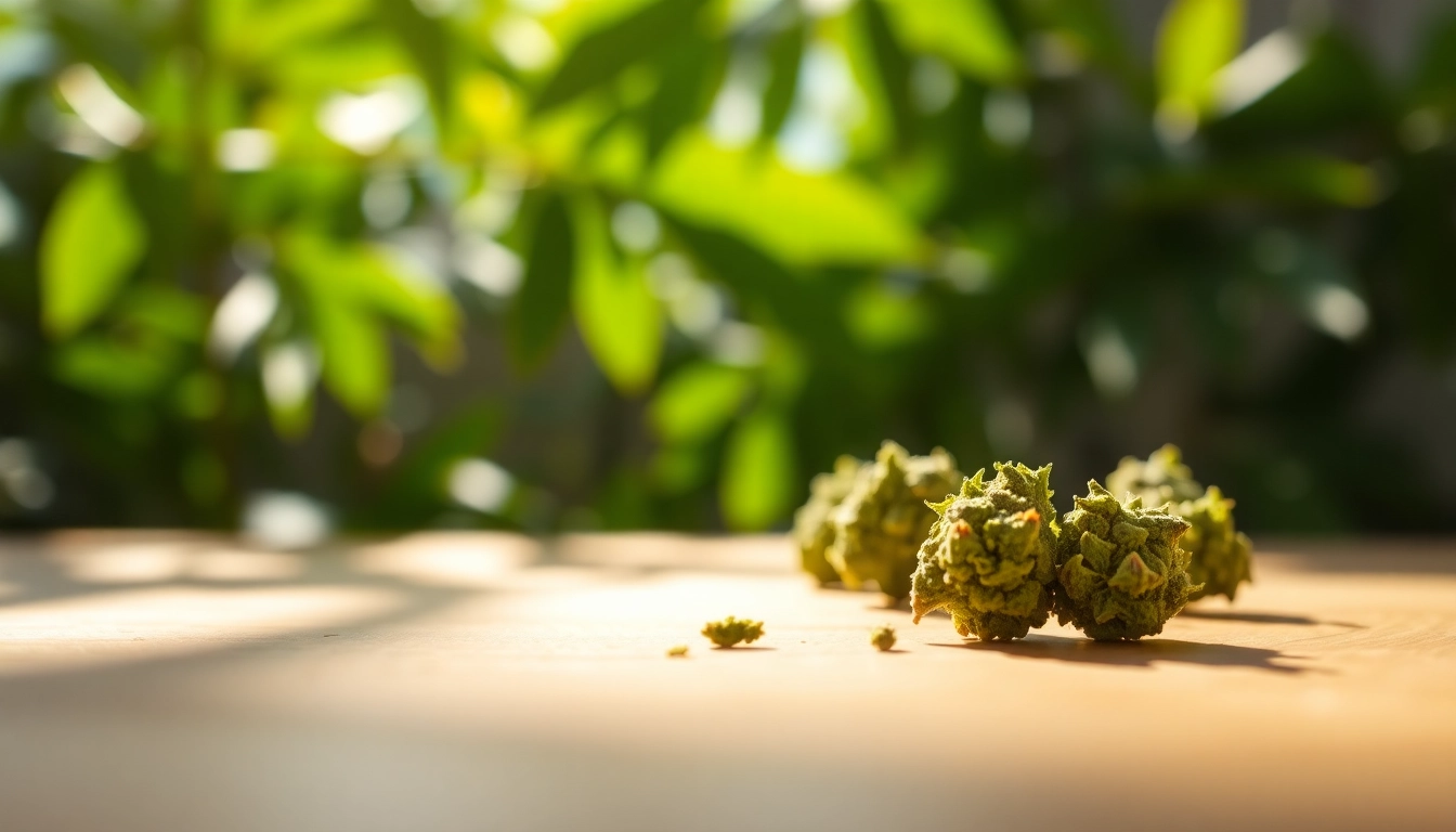 Mental Wellness CBD buds displayed in a calming setting, showcasing their therapeutic qualities.