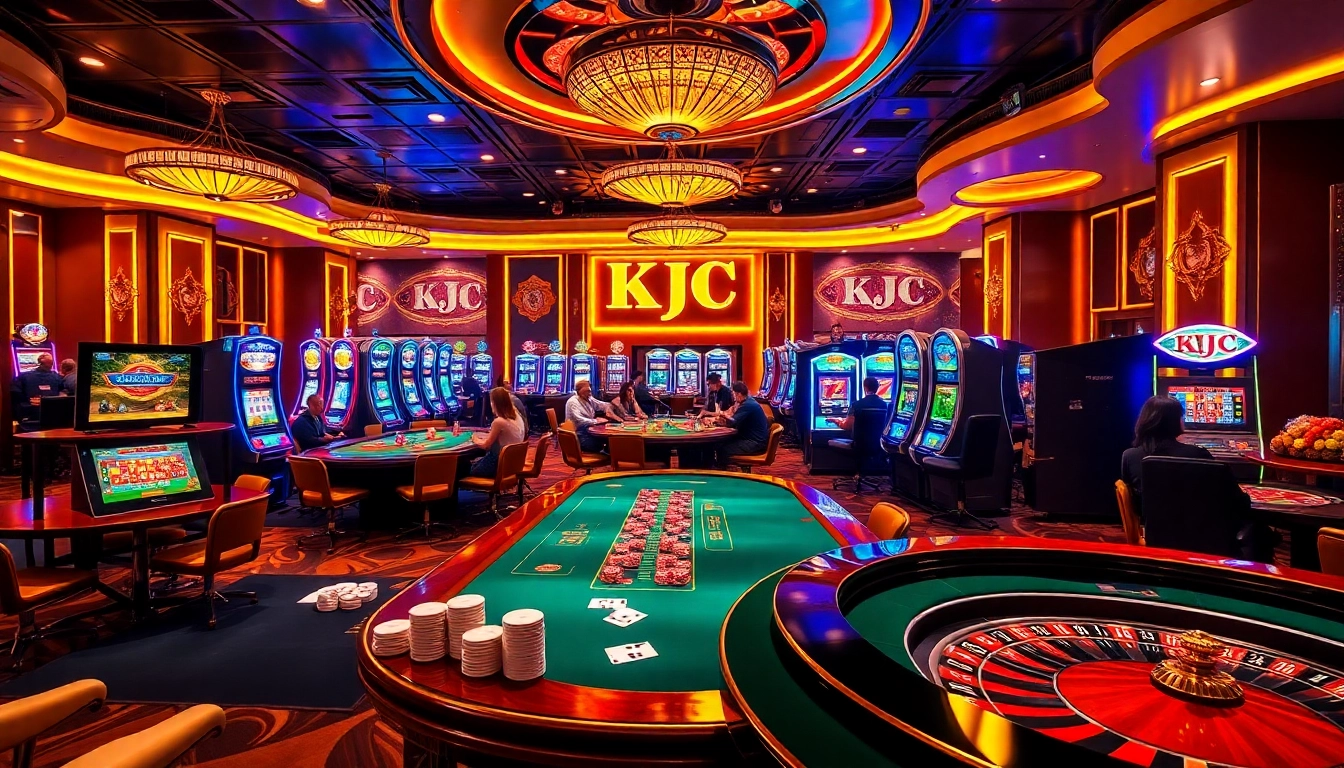 Engage with KJC-themed high-stakes gaming at a vibrant casino.