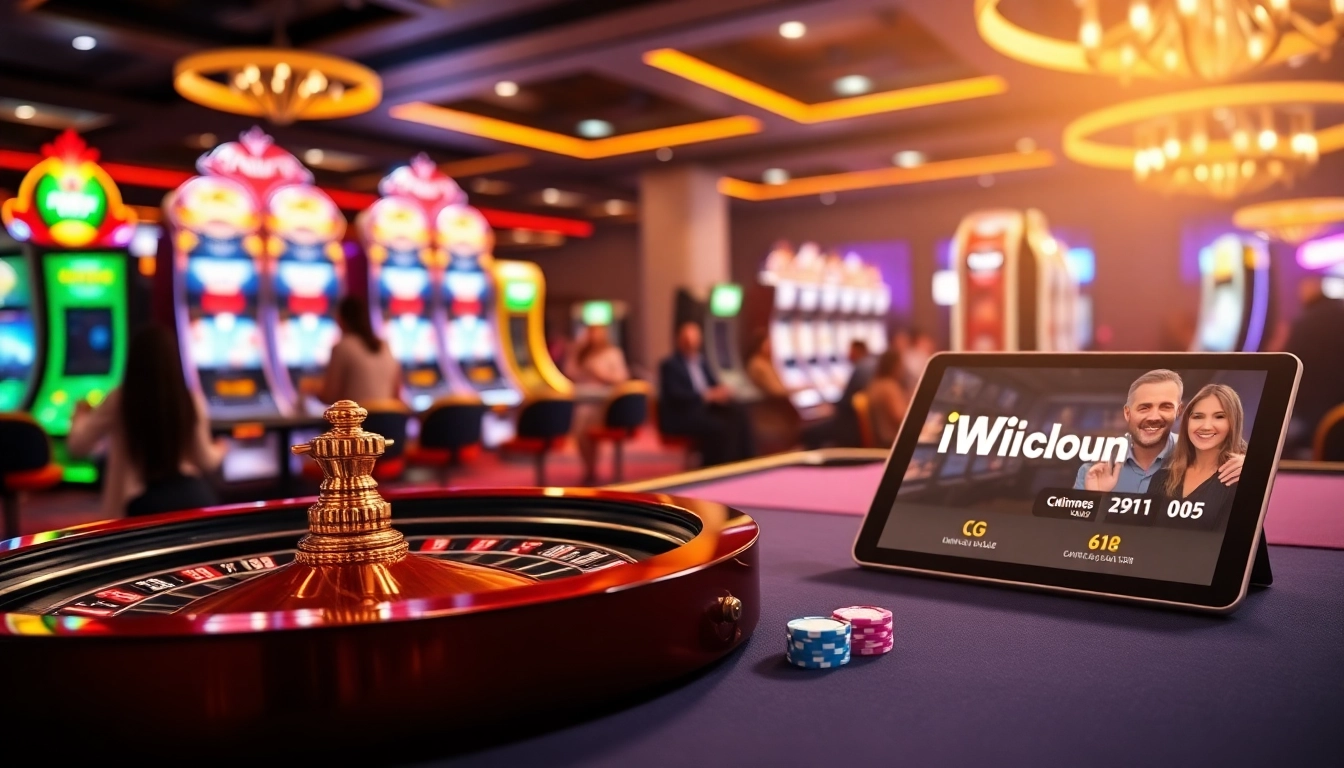 Experience the vibrant atmosphere of IWIN club with exciting games and elegant casino elements.