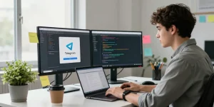 Explore the versatile features of Telegram Download in a modern workspace