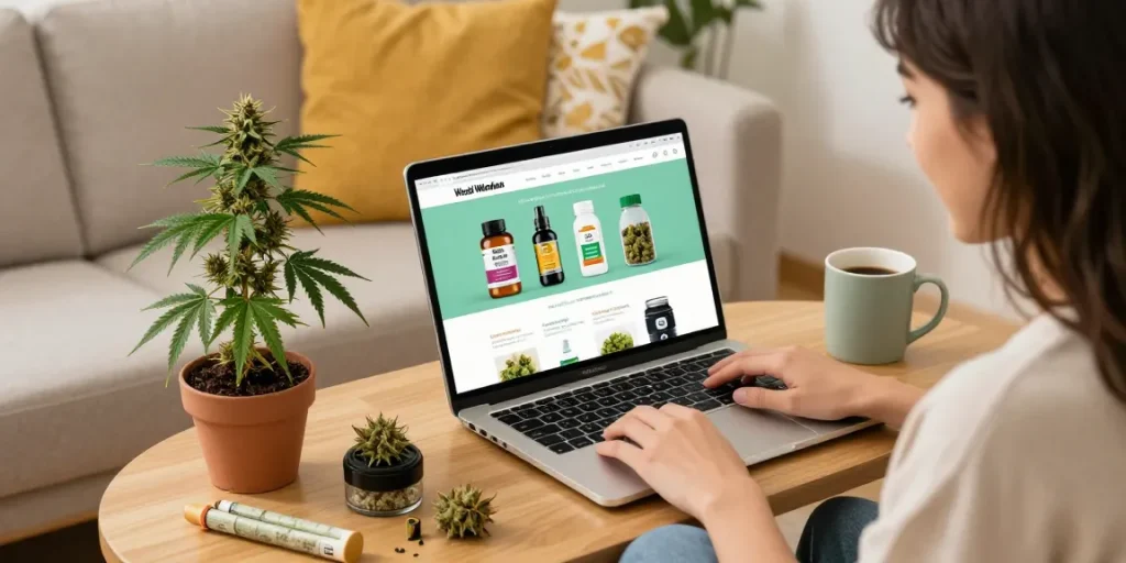 Buy cannabis online at Weed Wonderland, enjoy vibrant selection in cozy home setting.